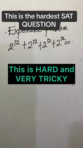 Solving the Hardest SAT Math Question