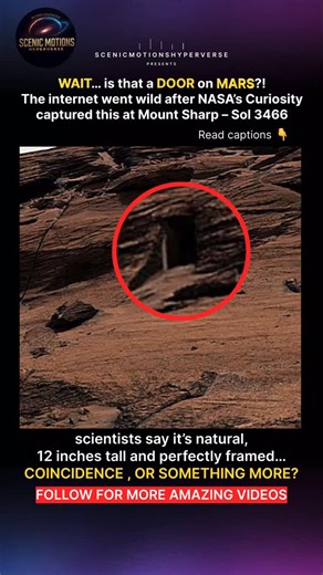 Wait… is that a door on Mars? When NASA’s Curiosity rover captured this formation at Mount Sharp, the internet instantly exploded with theories. A perfectly framed opening. Roughly 12 inches tall. Symmetrical. Precise. Almost engineered. But here’s the fascinating part. This isn’t alien architecture — it’s geology at work. Over billions of years, stress, erosion, and shifting sedimentary layers fractured the Martian bedrock, creating shapes that look intentional to the human eye. Our brains are 
