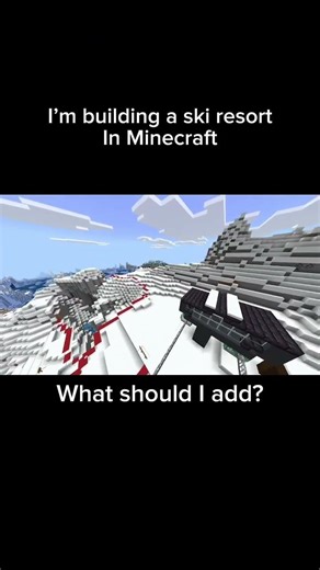 I’m building a ski resort in Minecraft #minecraft #shorts