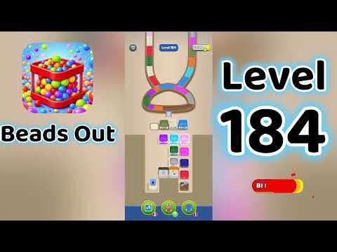 Beads Out Level 184 Walkthrough 🧩✨ | Tricky Bead Puzzle Solution | Go Answer