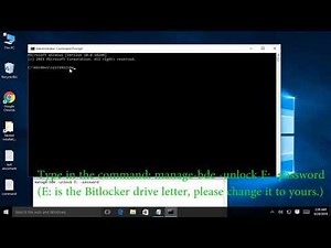 How to Unlock Bitlocker Encrypted Drive from Command Prompt