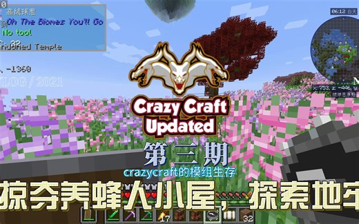 【我的世界】crazycraft生存第三期：掠夺养蜂人小屋，探索地牢