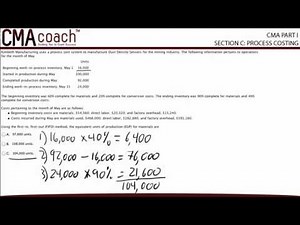 CMA Exam Part-One: Process Costing - FIFO