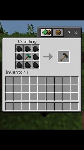 how to craft coal pickaxe ⛏️ IN MINECRAFT 💀 #minecraft #coal #pickaxe #viralshort