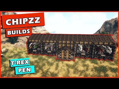 Ark: How To Build A T-Rex Pen | No Clip Enabled | Building Tutorial