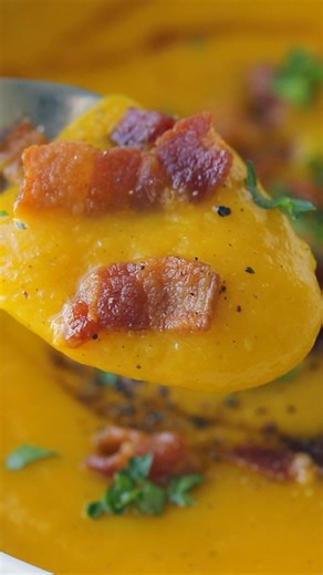 Cozy Roasted Butternut Squash Soup Recipe: https://natashaskitchen.com/roasted-butternut-squash-soup/ | NatashasKitchen.com