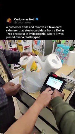 Card Skimmer at Dollar Tree 🚨