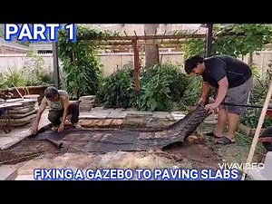 HOW TO FIX A GAZEBO TO FAVE SLABS