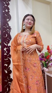7.1K views · 159 reactions | Mother’s Day special Silk flower print set paired with organza shawl Size:38,40,42,44 | Tara Clothing Collection | Facebook