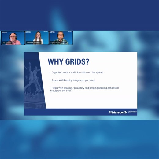 Join the yearbook experts in their latest training video on "Using Grids in InDesign!" Mike Taylor, CJE, Jim Jordan and Sabrina Schmitz, CJE, will share the importance and guidelines to effective grid usage. Check it out at tinyurl.com/rxkxtkt4. #Walsworth #Yearbooks | Walsworth Yearbooks