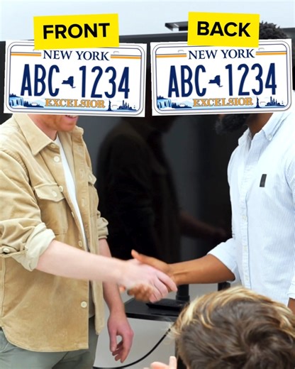 #DYK - New York State law requires legible license plates on BOTH the front and back of your vehicle. Ignoring this can lead to traffic stops and fines! 🚗 Got peeling plates? Replace them FREE at the New York State Department of Motor Vehicles : 👉 dmv.ny.gov/plates/peeling-and-damaged-license-plates | NYS Thruway Authority
