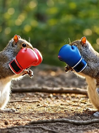 Squirrel Boxing Fun: Watch These Furry Fighters!