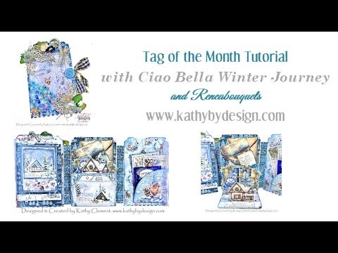 Ciao Bella Winter Wonderland Shaker Tag Album with Pop Up Flap Tutorial