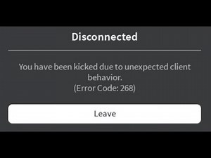 FIX Error Code 268 Roblox: You have been kicked due to unexpected client behavior. Windows 10.