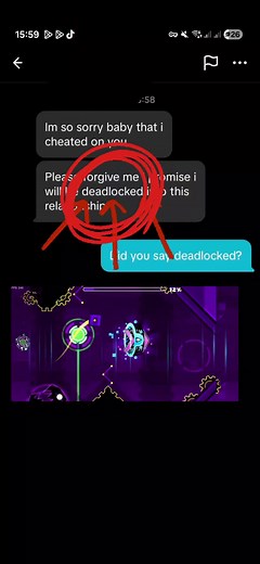 Did she really say... deadlocked? #gd #fyp #dead #geometrydashmemes #text