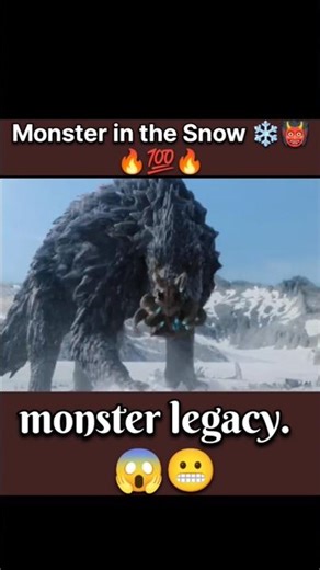 Monster in the Snow ❄️👹 #shorts #monster #snow #viral