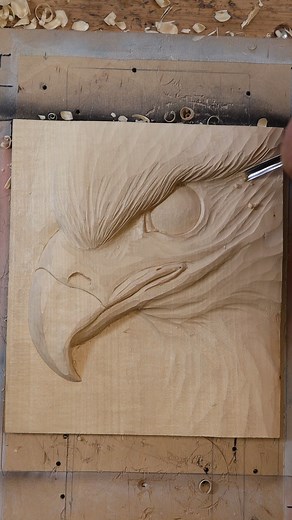 Eagle. Wood carving with ASMR, pyrography | Oleksandr Hrytsai. Wood Carving