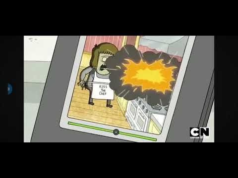 Regular show muscule man scream