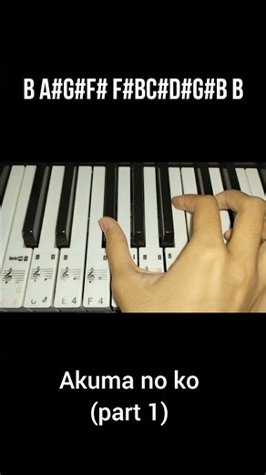How to play Akuma no ko (part 1) from Attack on Titan on piano #easypiano #akumanoko #attackontitan