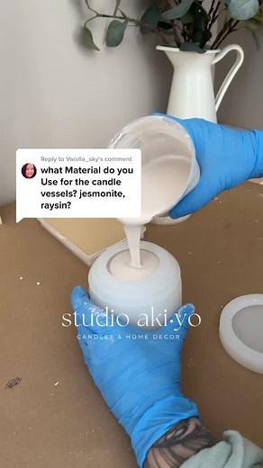 Handmade Jesmonite Candle Vessels: Crafted with Care