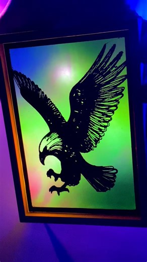 How I made this custom glowing eagle artwork #craft #diy #dailyshorts