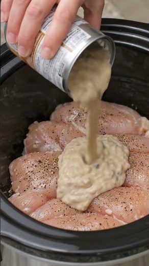 🍄🍗 Creamy Mushroom Slow Cooker Chicken