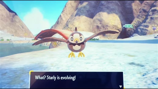 Shiny Starly Evolution Surprise in Pokémon Scarlet