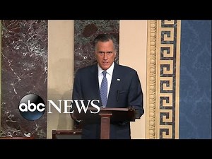 Emotional Romney says he'll vote to convict Trump l ABC News