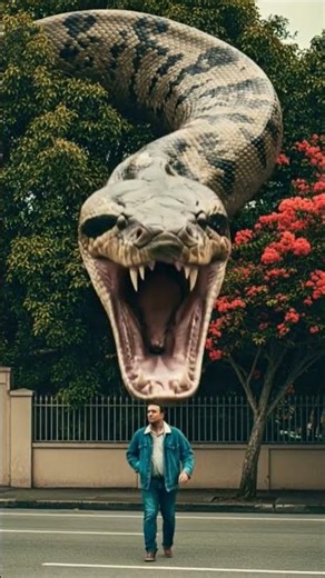 #big giant snake attack on human