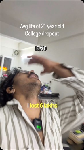 Jai Raj on Instagram: "(16/90) Day 16 of making ₹10 lakhs in 90 days before I move to Bangalore. Last month, I realized something that hit hard — I’ve technically spent around ₹6 lakhs. A MacBook Air. A MacBook Pro. The iPhone 17 Pro Max I’m recording this on. And nearly ₹1.5 lakhs on a Bangalore trip. From the moment I started making money, I didn’t save a single rupee. And here’s the truth — I didn’t lose ₹6 lakhs. I spent it. I used it. I converted money into tools, experiences, and leverage.