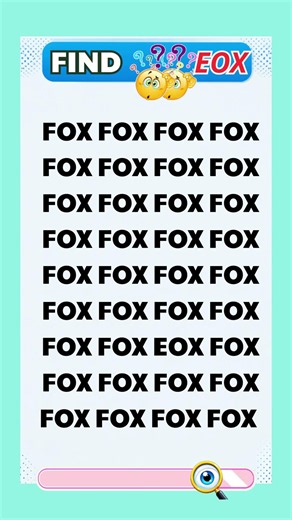 Find "EOX" in 5 Seconds! Eye Test Challenge | SPOT IT QUIZ