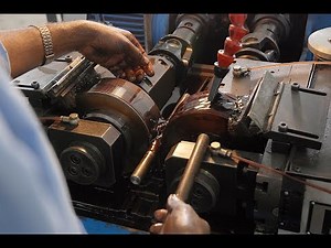 Thread Rolling Process | How To Make Threads On Stud Bolts | Big Bolt Nut