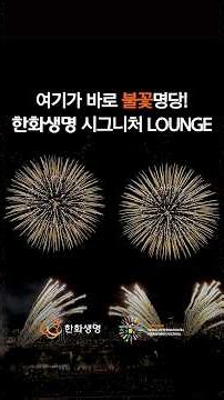 불꽃축제 최고의 명당! 한화생명 시그니처 불꽃 LOUNGE🎆 #shorts