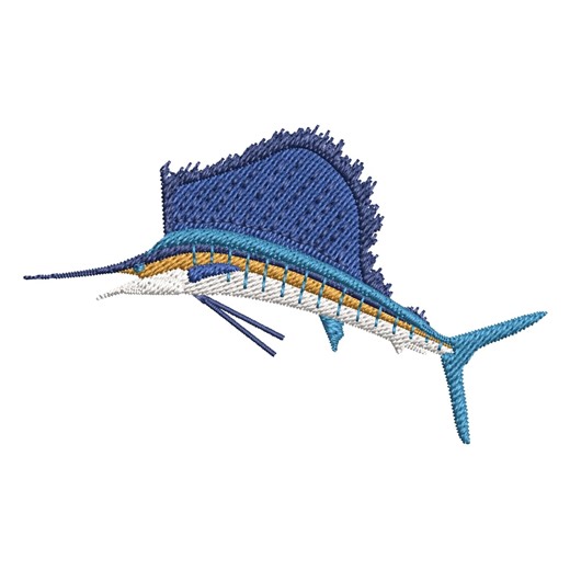 Sailfish Embroidery Design | Saltwater Marlin Fish Machine Embroidery File | Sport Fishing Embroidery | Instant Download - Etsy