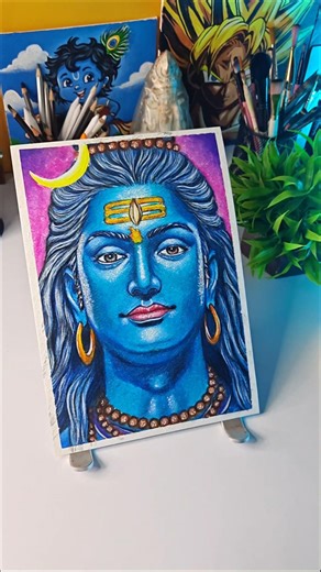 Fixative On My Shiv Ji Drawing 🚩😯 #fixative #shiv #mahadev #drawing #sprey #shorts #trending