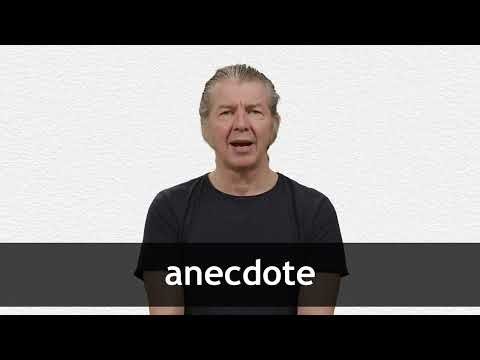 How to pronounce ANECDOTE in American English