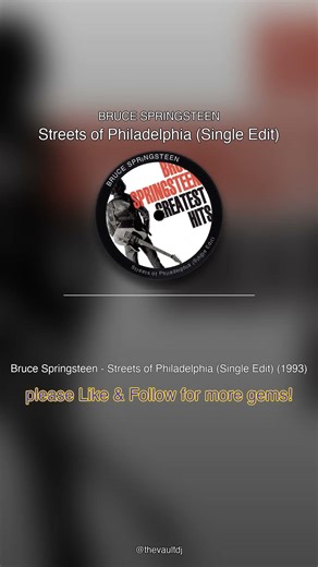 🎵 Bruce Springsteen - Streets of Philadelphia (Single Edit) 1994 | This hit deserves more love 💜 #Sh