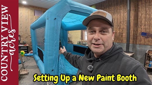 Setting up a New Paint Booth inside the Workshop Link to Paint Booth https://www.vevor.com/inflatable-paint-booth-c_10313/vevor-inflatable-paint-booth-13-1-x-9-8-x-9-ft-inflatable-spray-booth-with-750w-powerful-blower-and-air-filter-system-portable-car-paint-booth-for-motorcycle-bicycle-auto-part-painting-p_010499741789 Buy T-Shirts and Hoodies on Our Website: https://www.countryviewacreshomestead.com Our Amazon Shop full of great Homesteading items: https://www.amazon.com/shop/countryviewacres 
