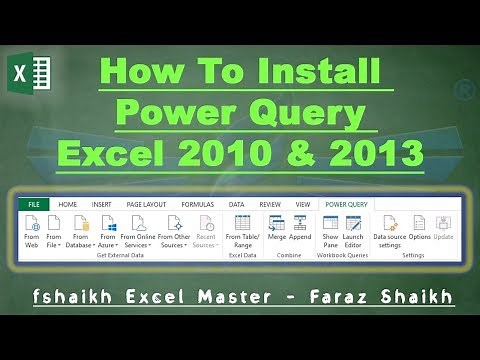 How To Install Power Query For Excel 2010 & 2013