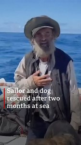 Australian sailor Tim Shaddock and his dog Bella are back on dry land after being lost at sea for two months. 🎧 https://bbc.in/3Oi83ro | BBC World Service