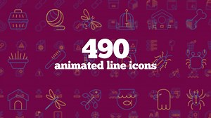 490 Animated Line Icons