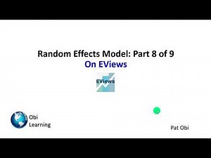 Panel Data Regression 8of9 – Random Effects on EViews