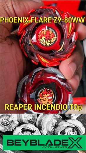PHOENIX FLARE Z9-80WW vs REAPER INCENDIO TOp BEYBLADE X #beyblade #beybladex