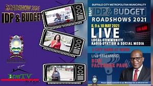 45 shares | BCMM Draft IDP & BUDGET ROADSHOW 2021 Live Streaming Link will be HERE https://www.facebook.com/1575877702644803/posts/2980793265486566/ | BCM tv-Buffalo City Metro Television | Facebook