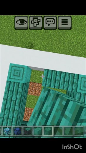 simple blue terracotta floor design | #minecraft