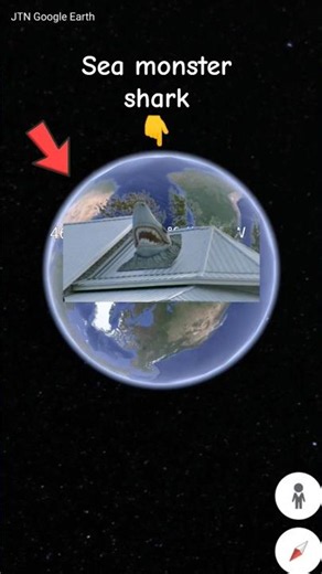 Sea monster shark 🤯 on Google maps and google earth 🌎 #short #jtngoogleearth