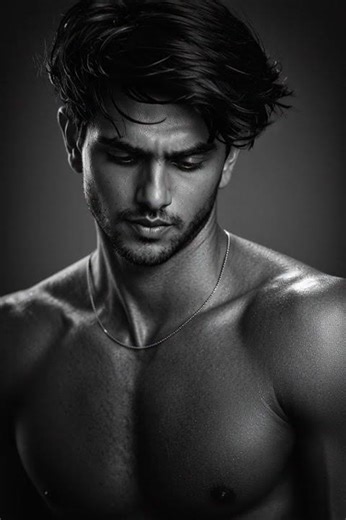 Black & White Male Model Portrait | Intense Editorial Look