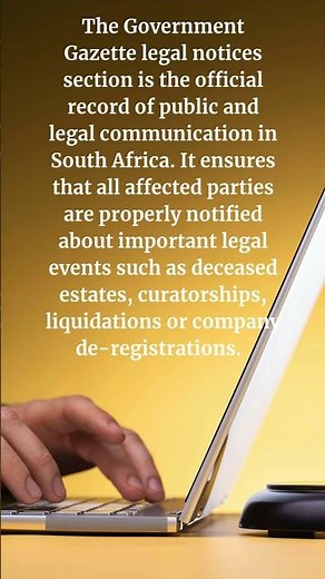 Why Government Gazette notices are important