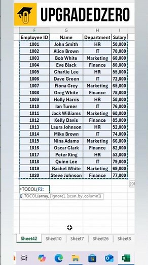 Excel TOCOL Function Explained | Convert Data into a Single Column! #ExcelTips