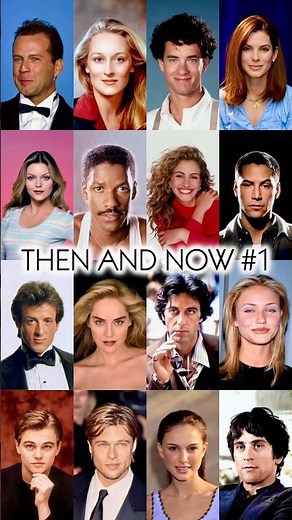 Movie stars then and now (young vs. old) #1
